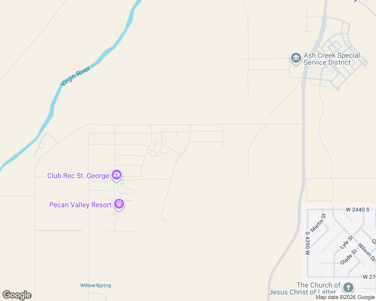 map of restaurants, bars, coffee shops, grocery stores, and more near Pecon Road in Hurricane
