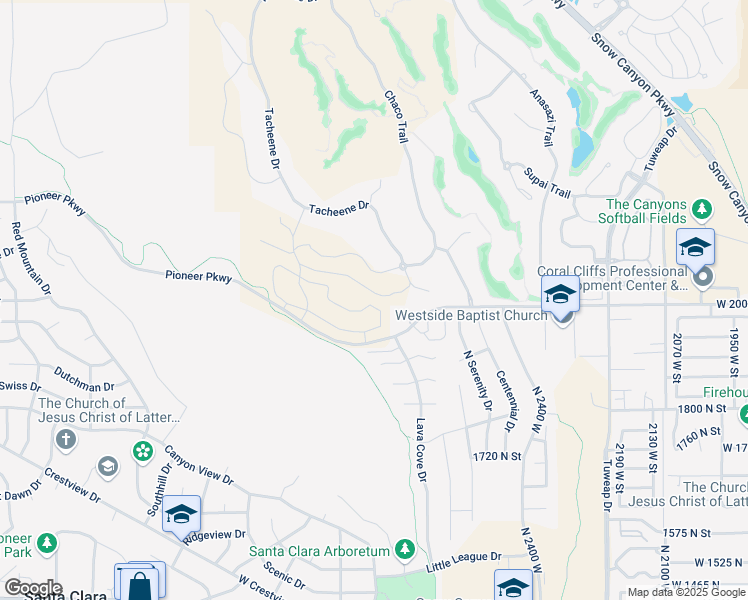 map of restaurants, bars, coffee shops, grocery stores, and more near 2624 West Lava Valley Way in Santa Clara
