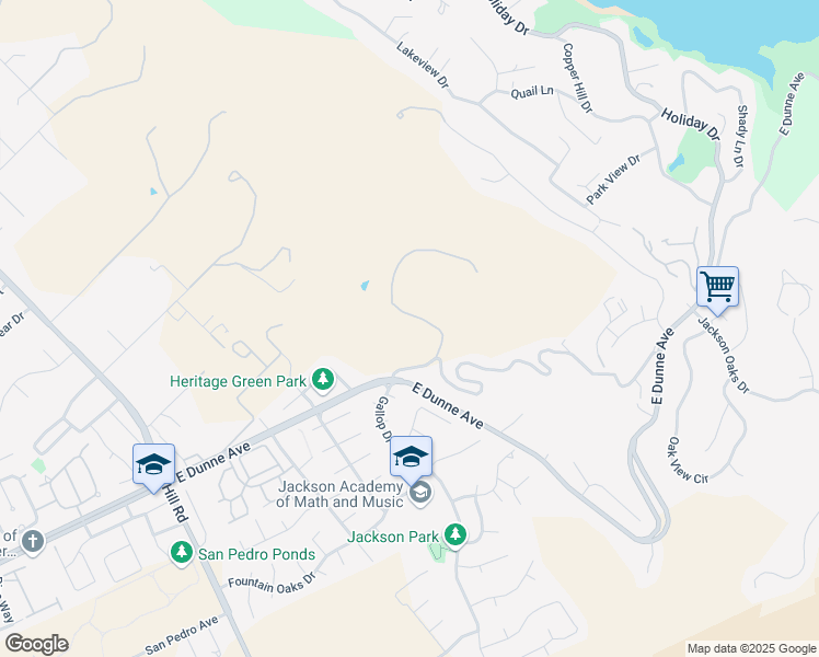 map of restaurants, bars, coffee shops, grocery stores, and more near 17101 Kruse Ranch Lane in Morgan Hill