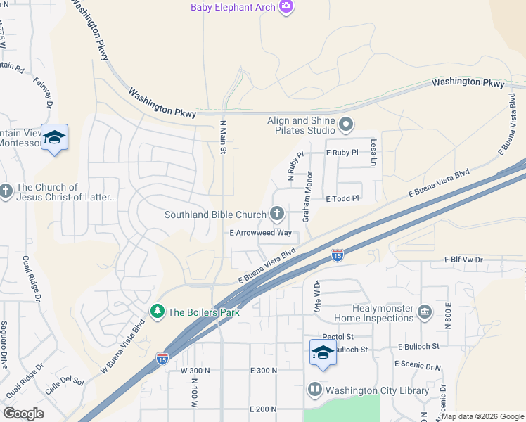 map of restaurants, bars, coffee shops, grocery stores, and more near 137 East Arrowweed Way in Washington