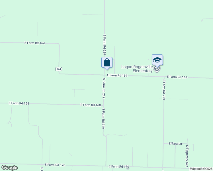map of restaurants, bars, coffee shops, grocery stores, and more near 3626 South Farm Road 219 in Rogersville