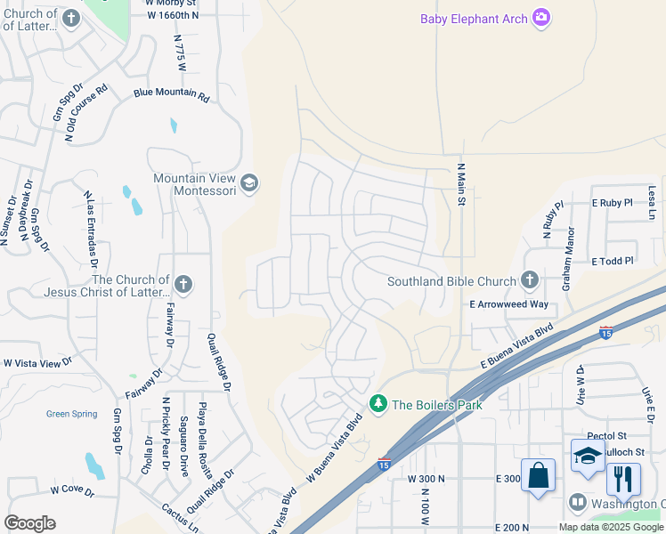 map of restaurants, bars, coffee shops, grocery stores, and more near 964 Via del Norte in Washington