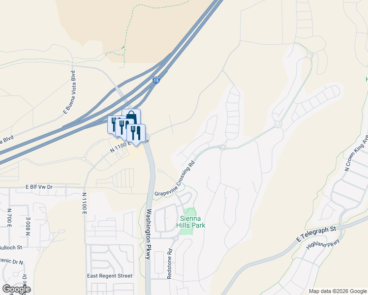 map of restaurants, bars, coffee shops, grocery stores, and more near 925 Catalpa Drive in Washington