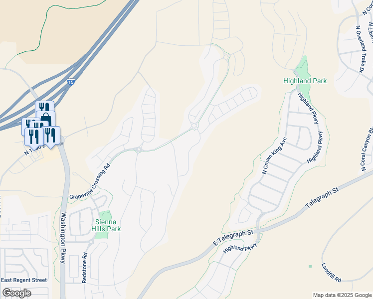 map of restaurants, bars, coffee shops, grocery stores, and more near 925 Pleasant Valley Lane in Washington