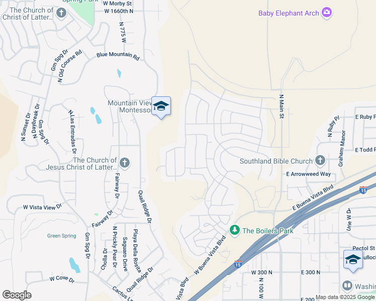 map of restaurants, bars, coffee shops, grocery stores, and more near 930 Via Del Sol in Washington