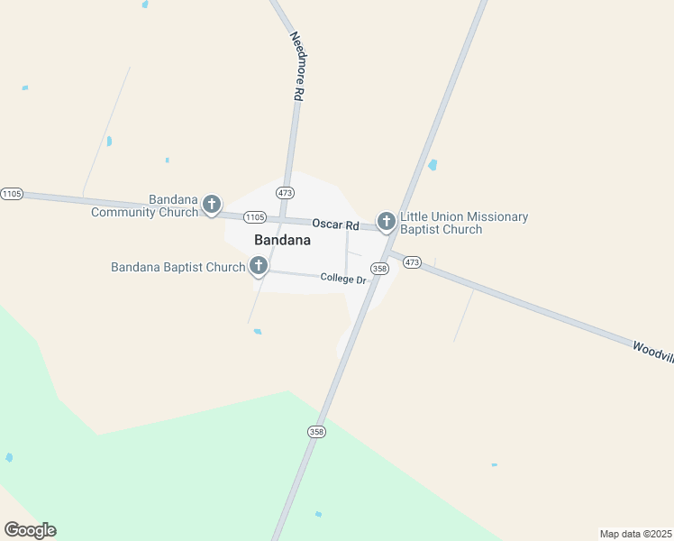 map of restaurants, bars, coffee shops, grocery stores, and more near 100 College Drive in Kevil