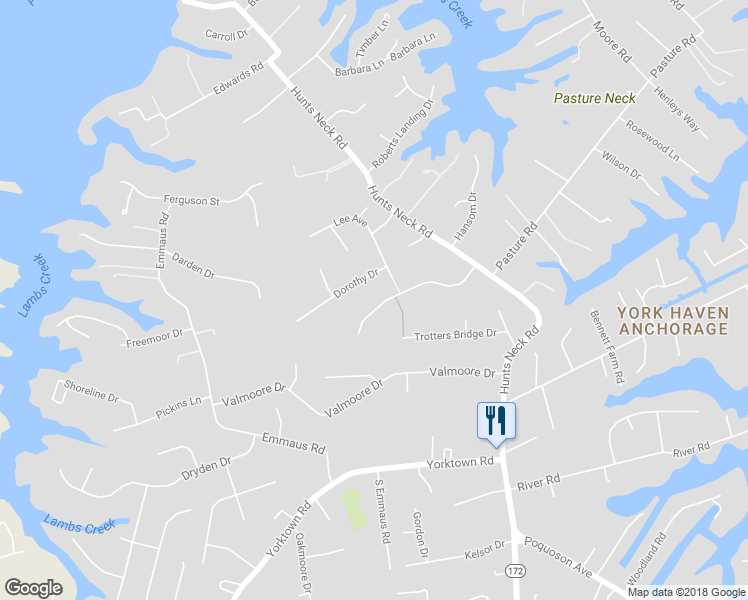 map of restaurants, bars, coffee shops, grocery stores, and more near 30 Wornom Farm Road in Poquoson