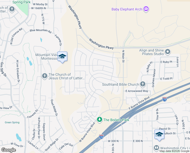 map of restaurants, bars, coffee shops, grocery stores, and more near 284 West Via Modelo in Washington