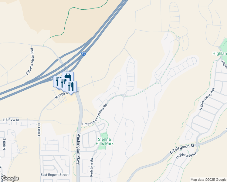 map of restaurants, bars, coffee shops, grocery stores, and more near 953 North Ocotillo Drive in Washington