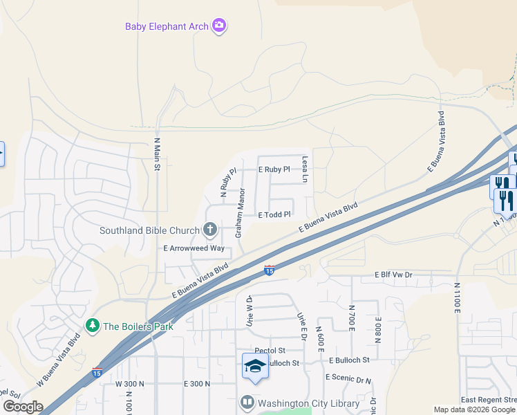map of restaurants, bars, coffee shops, grocery stores, and more near 968 Camel Springs Drive in Washington