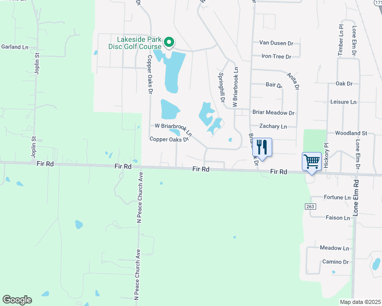 map of restaurants, bars, coffee shops, grocery stores, and more near 1113 Marie Lane in Carl Junction