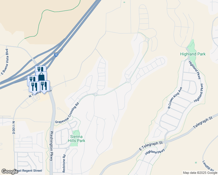 map of restaurants, bars, coffee shops, grocery stores, and more near 996 North Casitas Hill Loop in Washington