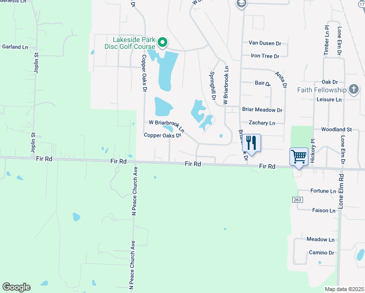 map of restaurants, bars, coffee shops, grocery stores, and more near 1113 Marie Lane in Carl Junction