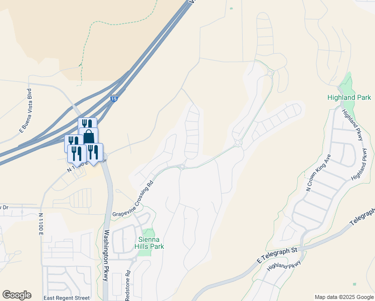 map of restaurants, bars, coffee shops, grocery stores, and more near 986 North Casitas Hill Loop in Washington