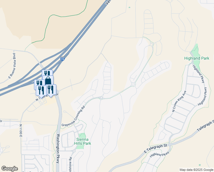 map of restaurants, bars, coffee shops, grocery stores, and more near 1919 Holiday Lane in Washington