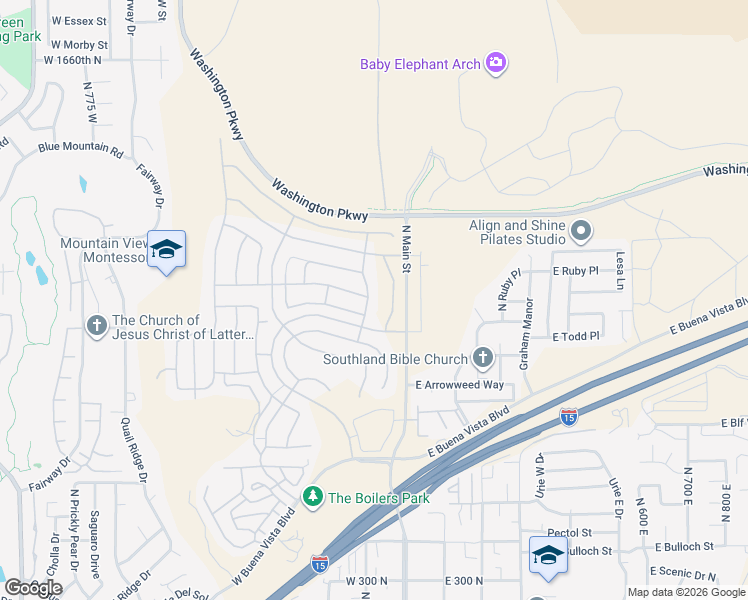 map of restaurants, bars, coffee shops, grocery stores, and more near 1030 Gemstone Way in Washington