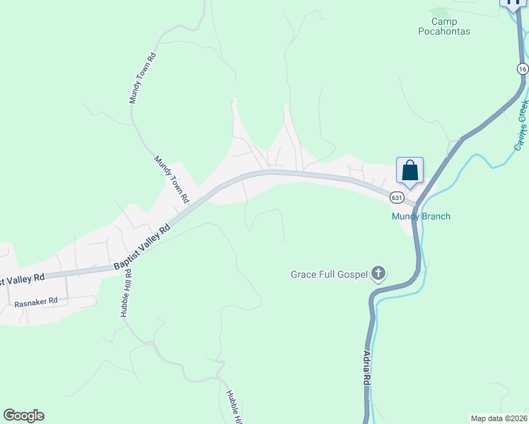 map of restaurants, bars, coffee shops, grocery stores, and more near Little Acres Rd in North Tazewell