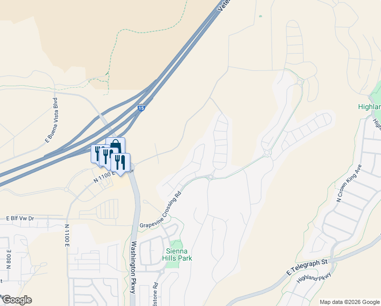 map of restaurants, bars, coffee shops, grocery stores, and more near 1047 Catalpa Drive in Washington