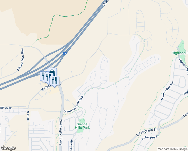 map of restaurants, bars, coffee shops, grocery stores, and more near 1049 North Ocotillo Drive in Washington