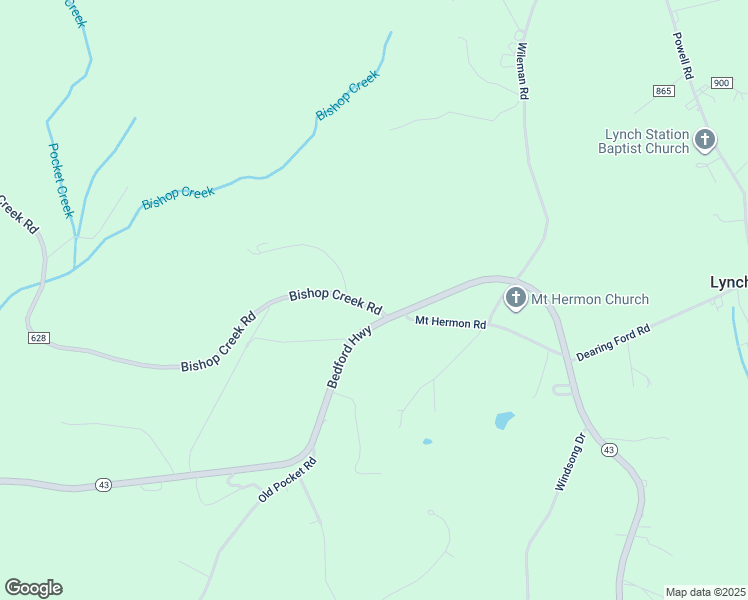 map of restaurants, bars, coffee shops, grocery stores, and more near 49 Bishop Creek Road in Lynch Station