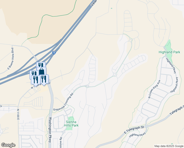 map of restaurants, bars, coffee shops, grocery stores, and more near 1907 Holiday Lane in Washington