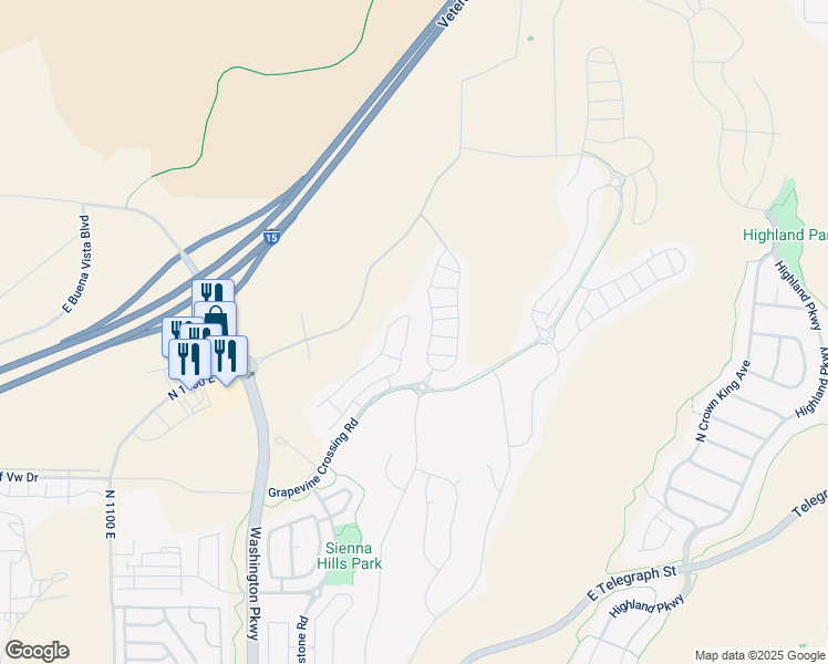 map of restaurants, bars, coffee shops, grocery stores, and more near 1060 North Ocotillo Drive in Washington
