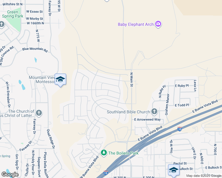 map of restaurants, bars, coffee shops, grocery stores, and more near 190 West Green Jade Drive in Washington
