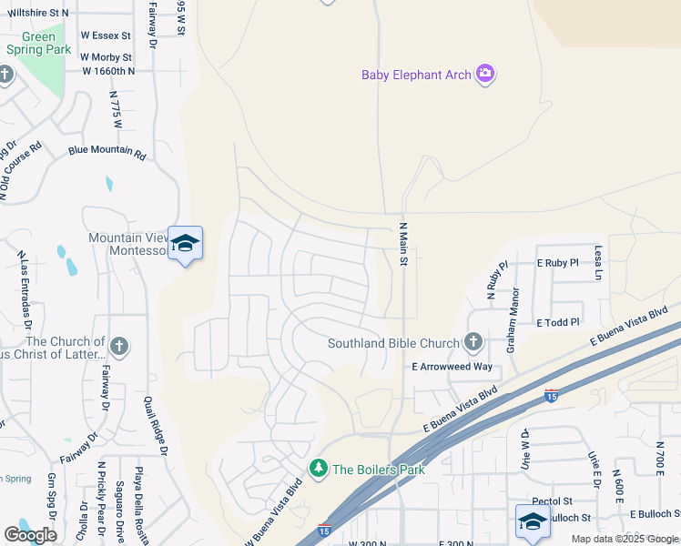 map of restaurants, bars, coffee shops, grocery stores, and more near 190 West Green Jade Drive in Washington