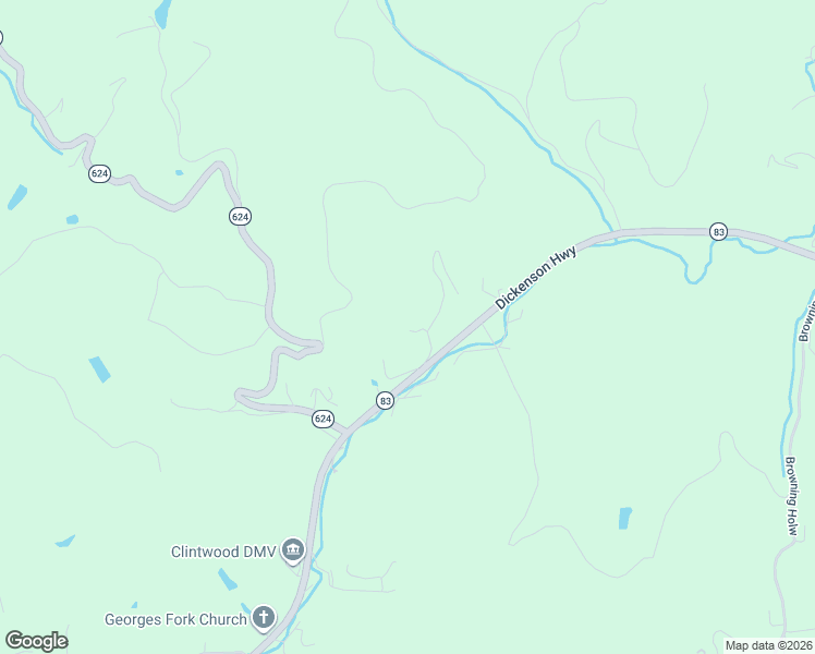 map of restaurants, bars, coffee shops, grocery stores, and more near Tomken Road in Clintwood