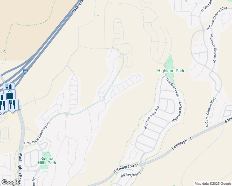map of restaurants, bars, coffee shops, grocery stores, and more near 2254 Cascada Way in Washington