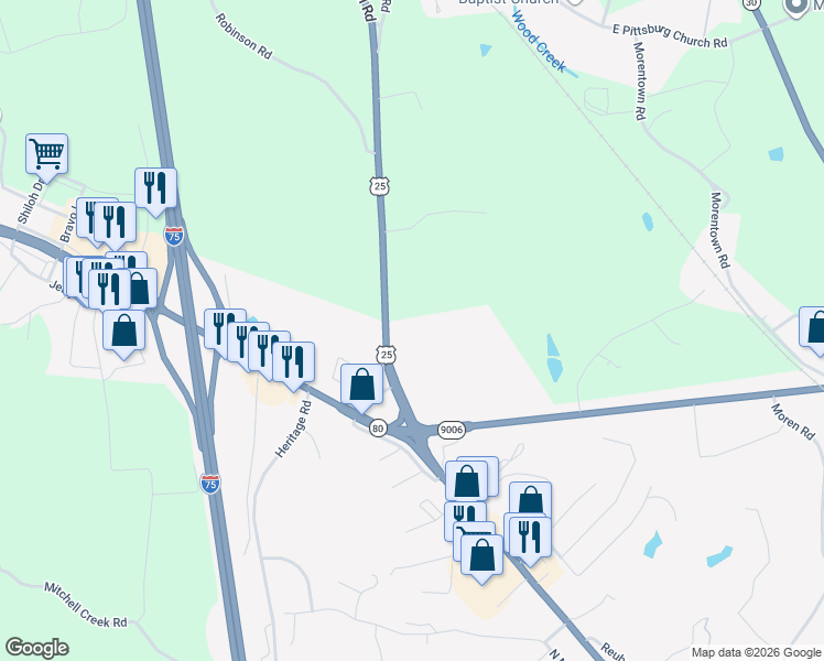 map of restaurants, bars, coffee shops, grocery stores, and more near 230 North Laurel Road in London
