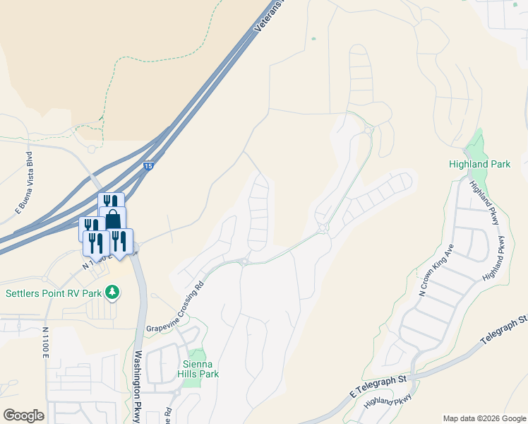 map of restaurants, bars, coffee shops, grocery stores, and more near 1919 Holiday Lane in Washington
