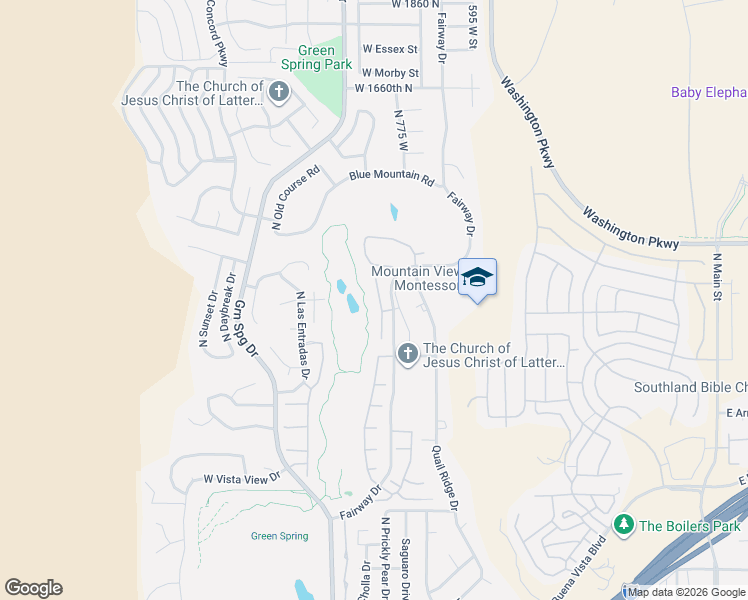 map of restaurants, bars, coffee shops, grocery stores, and more near 1109 North Ventana Drive in Washington