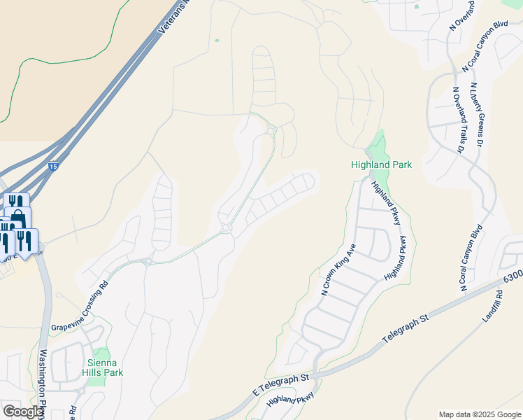 map of restaurants, bars, coffee shops, grocery stores, and more near 1129 North Tesoro Alley in Washington