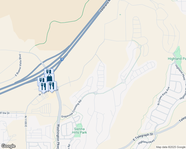 map of restaurants, bars, coffee shops, grocery stores, and more near 1108 Catalpa Drive in Washington
