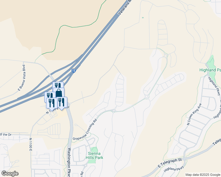 map of restaurants, bars, coffee shops, grocery stores, and more near 1108 Catalpa Drive in Washington