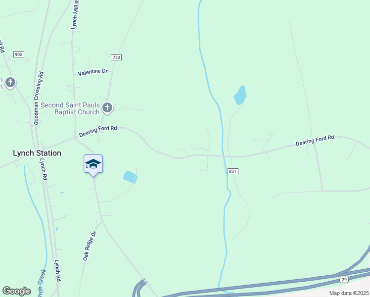 map of restaurants, bars, coffee shops, grocery stores, and more near 1264 Dearing Ford Road in Altavista