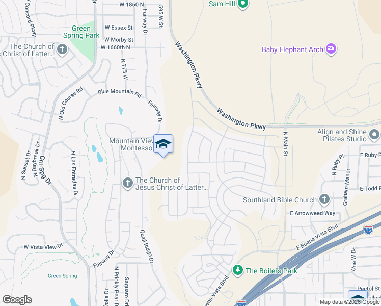map of restaurants, bars, coffee shops, grocery stores, and more near 1114 Via Del Sol in Washington