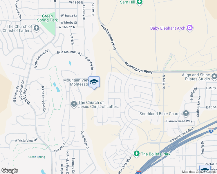 map of restaurants, bars, coffee shops, grocery stores, and more near 1114 Via Del Sol in Washington