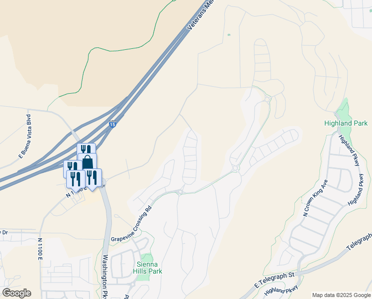 map of restaurants, bars, coffee shops, grocery stores, and more near 1894 Fiesta Lane in Washington