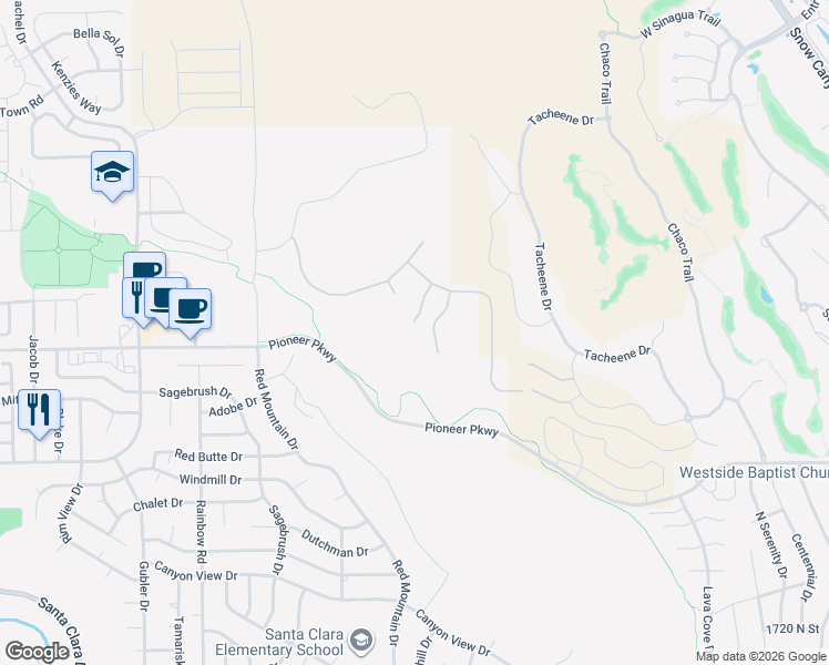map of restaurants, bars, coffee shops, grocery stores, and more near 2431 Phil Smith Court in Santa Clara