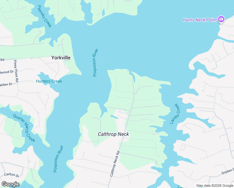 map of restaurants, bars, coffee shops, grocery stores, and more near 1811 Calthrop Neck Road in Yorktown