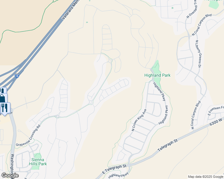 map of restaurants, bars, coffee shops, grocery stores, and more near 1162 North Riviera Alley in Washington