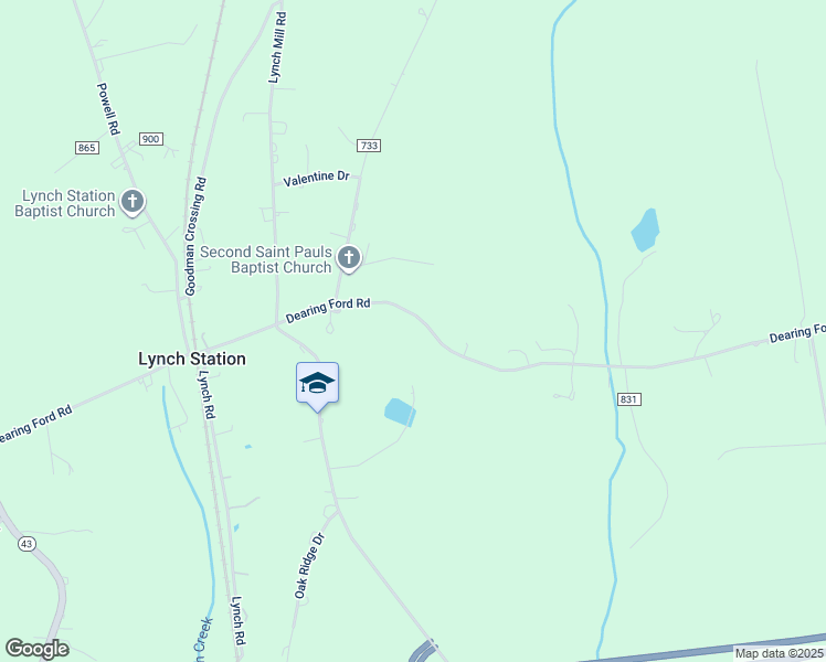 map of restaurants, bars, coffee shops, grocery stores, and more near 1017 Dearing Ford Road in Altavista