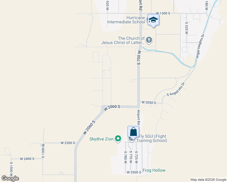 map of restaurants, bars, coffee shops, grocery stores, and more near 1915 South 920 West in Hurricane