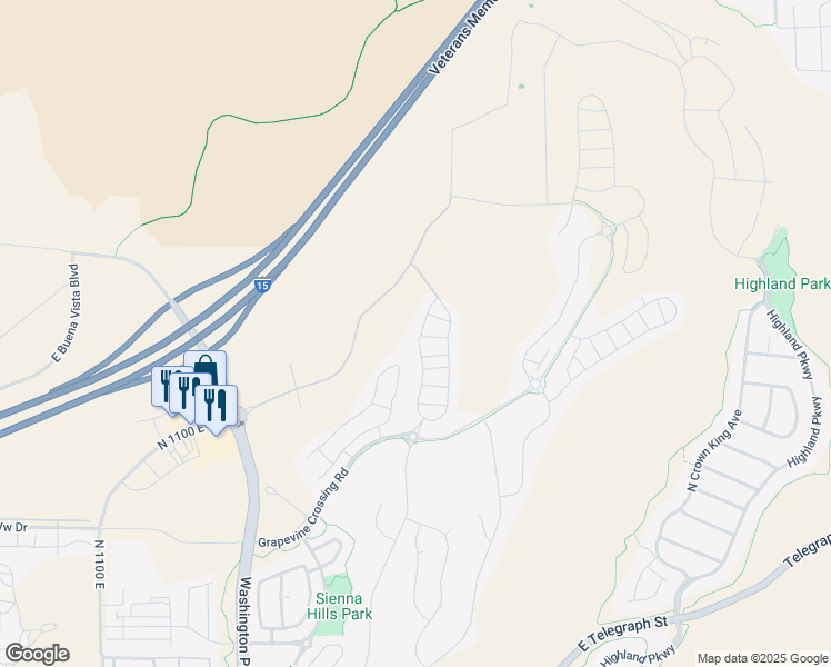 map of restaurants, bars, coffee shops, grocery stores, and more near 1159 North Casitas Hill Loop in Washington