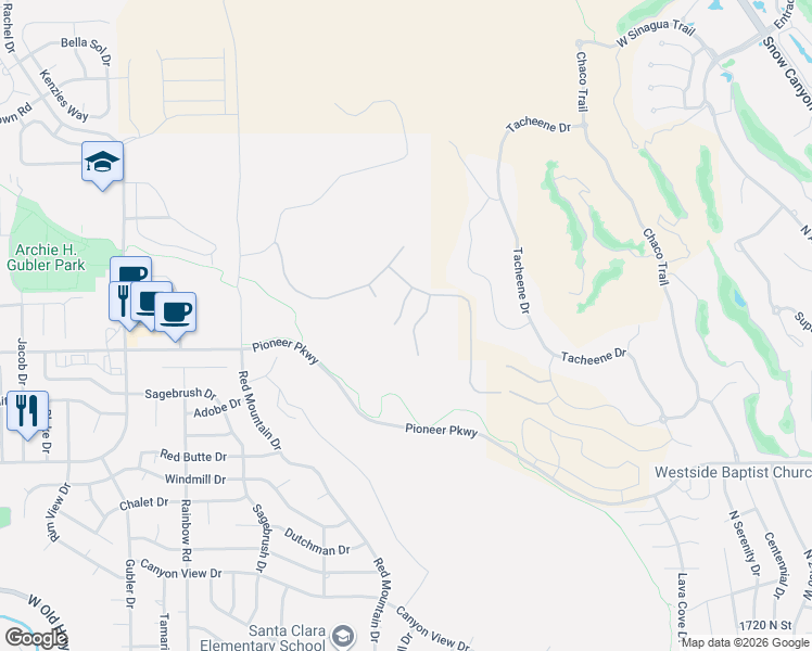 map of restaurants, bars, coffee shops, grocery stores, and more near 2430 Phil Smith Court in Santa Clara