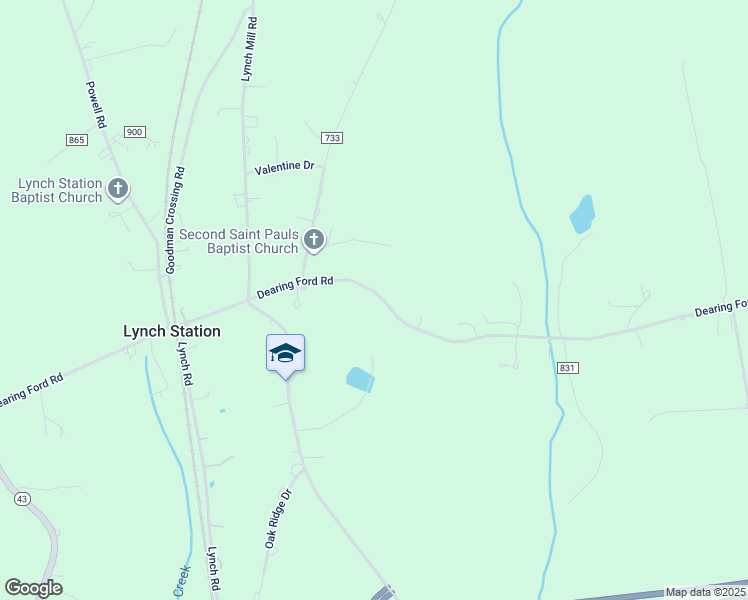 map of restaurants, bars, coffee shops, grocery stores, and more near 1017 Dearing Ford Road in Altavista