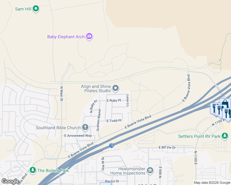 map of restaurants, bars, coffee shops, grocery stores, and more near 473 Sun Dusk Lane in Washington