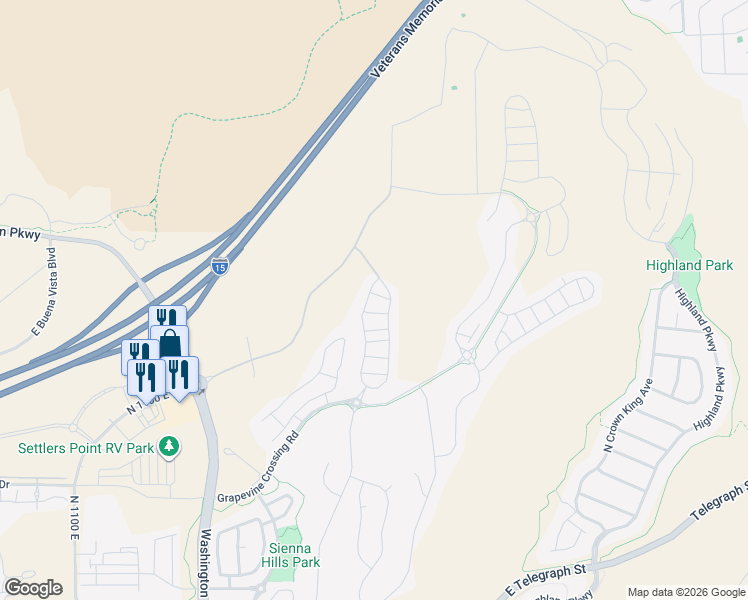 map of restaurants, bars, coffee shops, grocery stores, and more near 1908 East Respite Lane in Washington